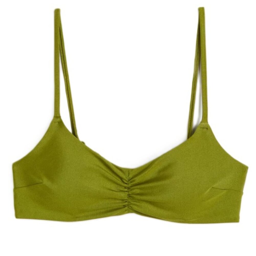 🔥2/$15🔥NWT - H&M Padded Bikini Top - Green - Size 10